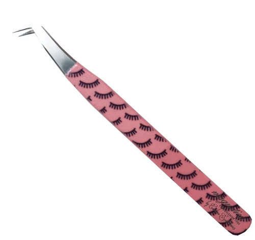 Pęseta Zakrzywiona - Kopytko Pink Diamond - Szukasz idealnego narzędzia do stylizacji rzęs.webp