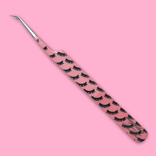 Pęseta Zakrzywiona 75 stopni - Pink Diamond - pęseta z diamentową powłoką.webp