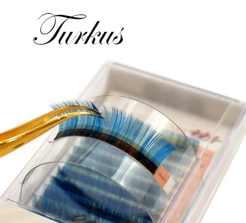 Rzęsy kolorowe Baleyage - rzęsy turkusowe - Magnitica Lashes.webp