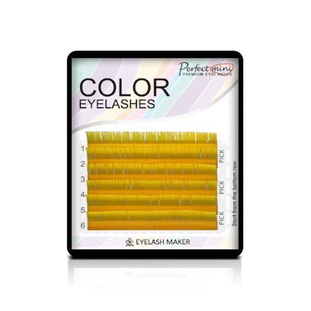 Rzęsy Żółte Blue Colourful Lash - Mała Kasetka